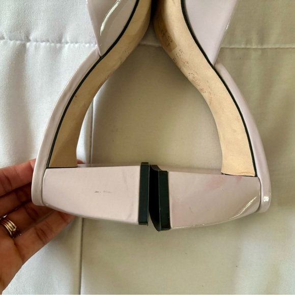 BYFAR Romy Lavendar Patent Leather Mule 36 Spring Wedding Block Heel - Picture 7 of 9